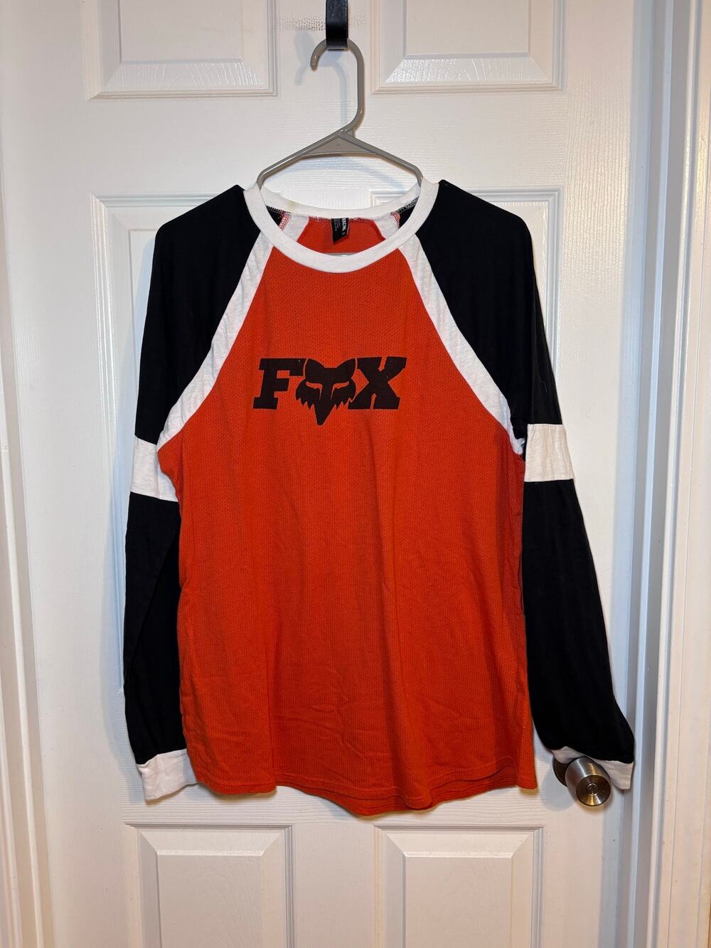 Fox Y2K Racing Motocross Jersey Long Sleeve Orange Black Men’s XL Fox Head